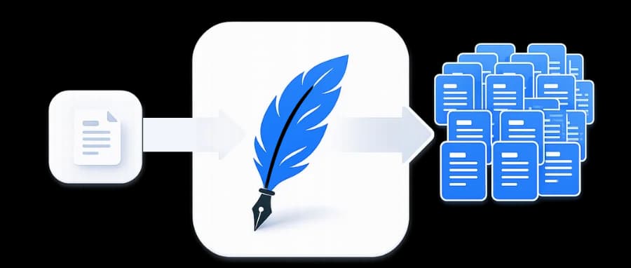 Gere 100 artigos de uma vez