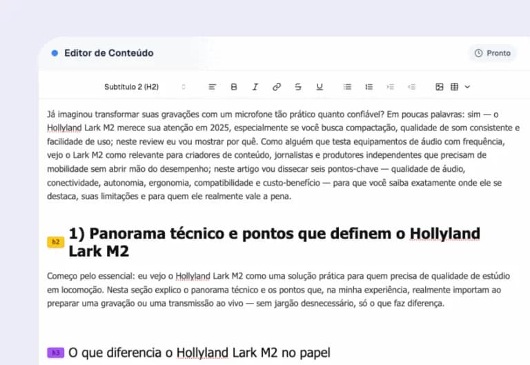 Criação do artigo de review completo